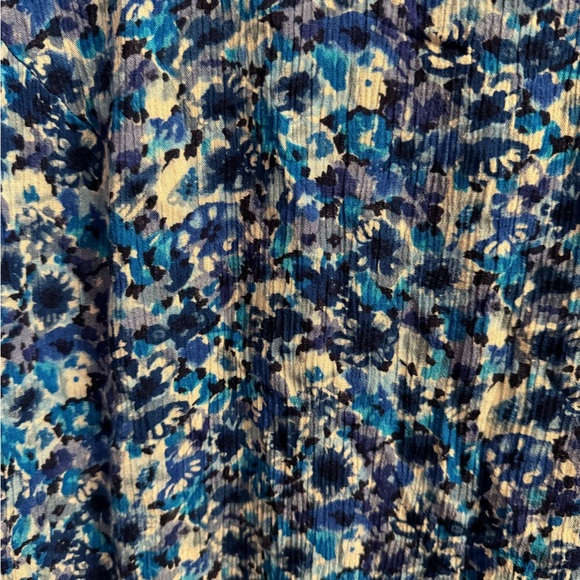 Woman’s Vintage More Jazz Large Short Sleeve Dress. Beautiful Blues - Picture 3 of 8